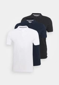 Pier One 3 Pack - Poloshirt - Black/Dark Blue/White -Pier One 07cf99c8248048ac91837e46ad87ad09