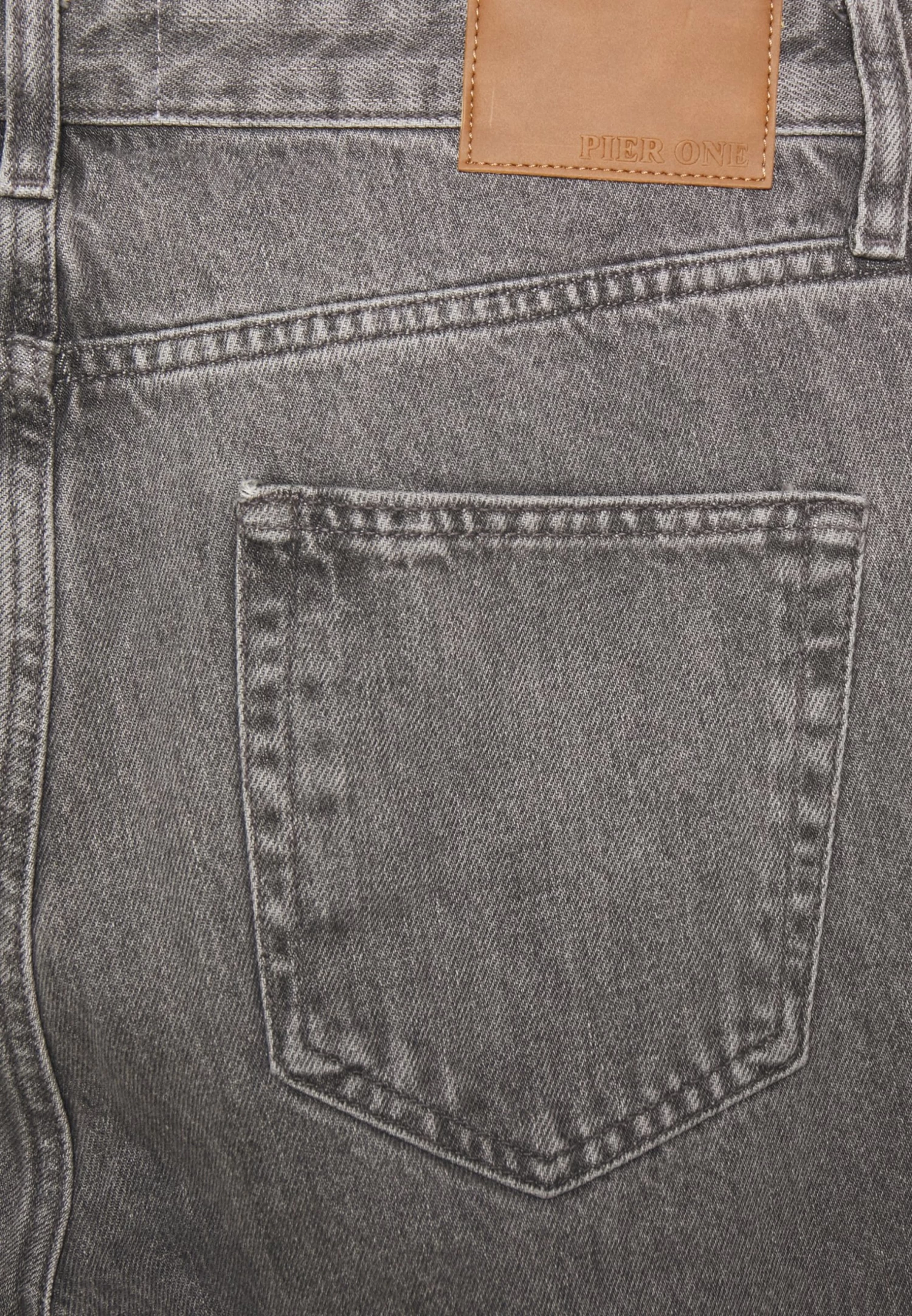 Pier One Mid Raise Straight Fit - Relaxed Fit Jeans - Grey Denim 7 Pier One Mid Raise Straight Fit - Relaxed Fit Jeans - Grey Denim - Afbeelding 5