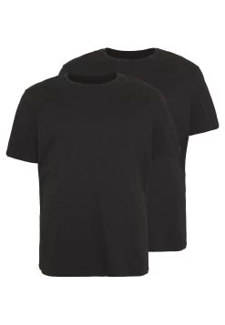 Pier One 2 Pack - T-Shirt Basic -Black -Pier One 17a4b0877266456bb3976cc291e7beff