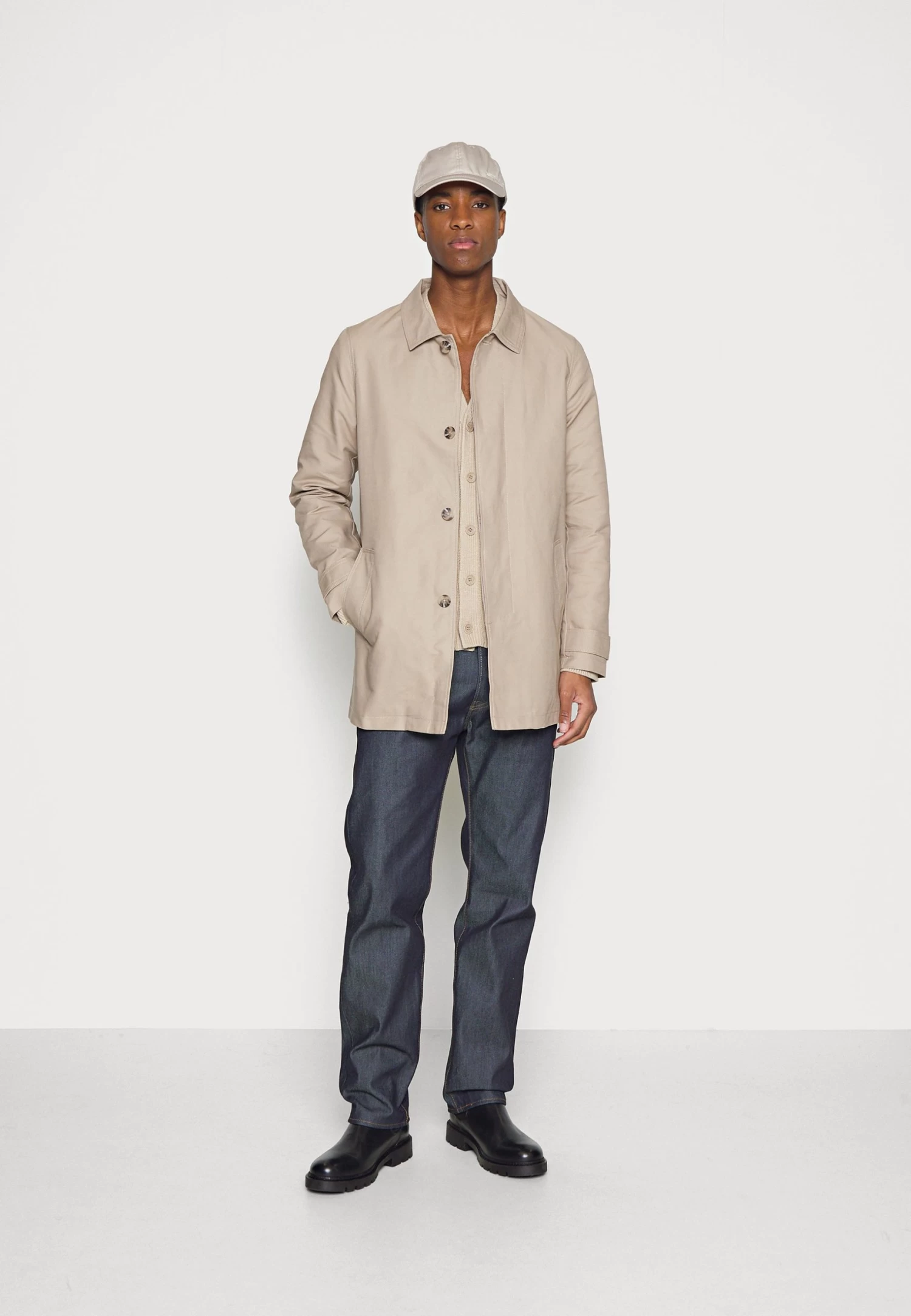 Pier One Commuter Coat- Halflange Jas - Tan 4 Pier One Commuter Coat- Halflange Jas - Tan - Afbeelding 2