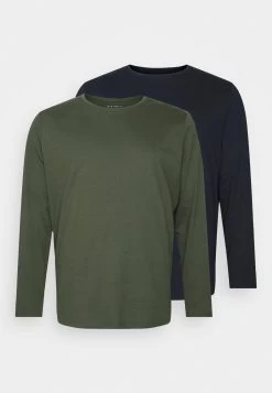 Pier One 2 Pack - Longsleeve - Dark Green/Dark Blue -Pier One 2c22970c2a464b43a0ae9499a934a675