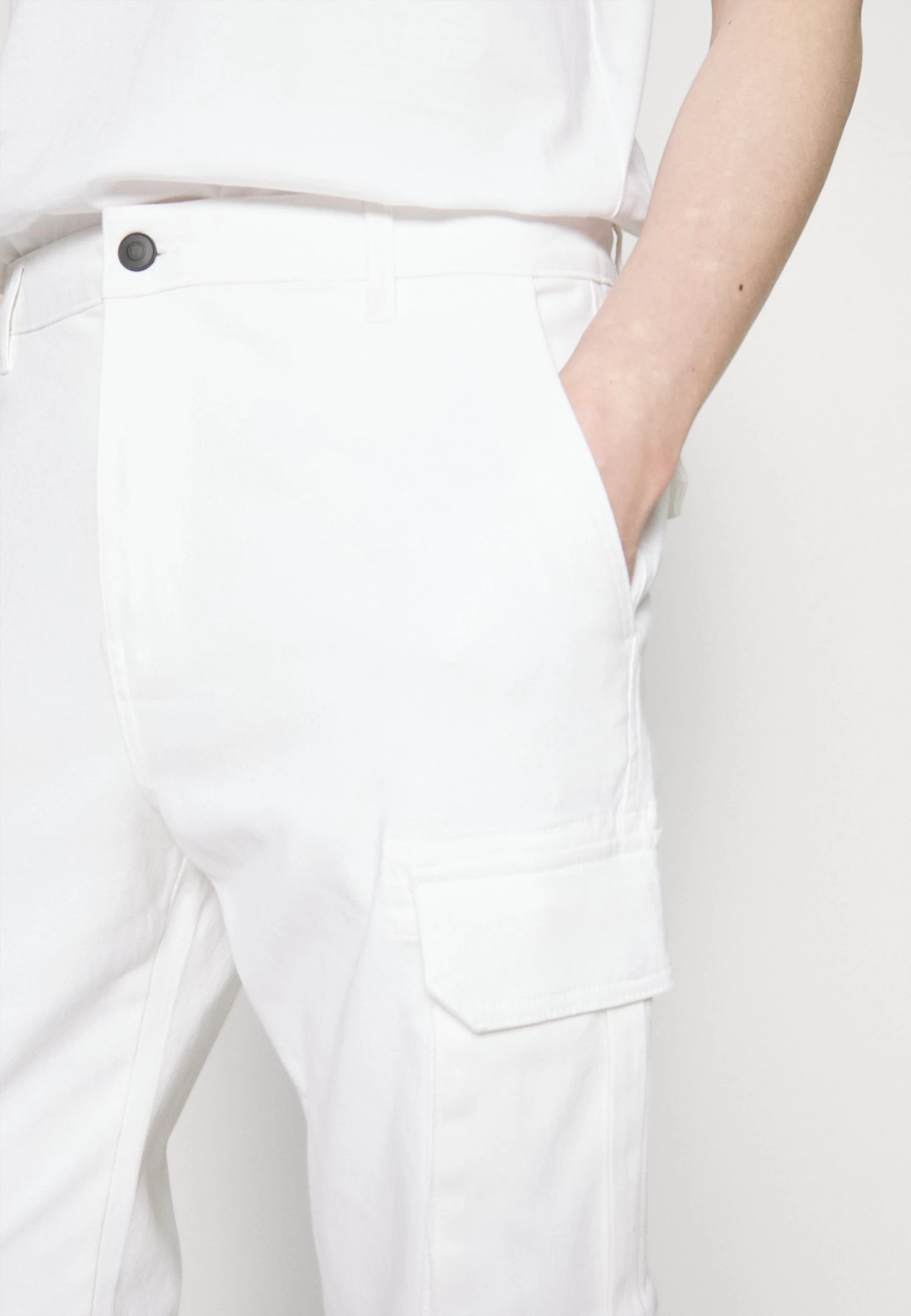 Pier One Cuffed Skinny Trouser- Cargobroek - White 7 Pier One Cuffed Skinny Trouser- Cargobroek - White - Afbeelding 5