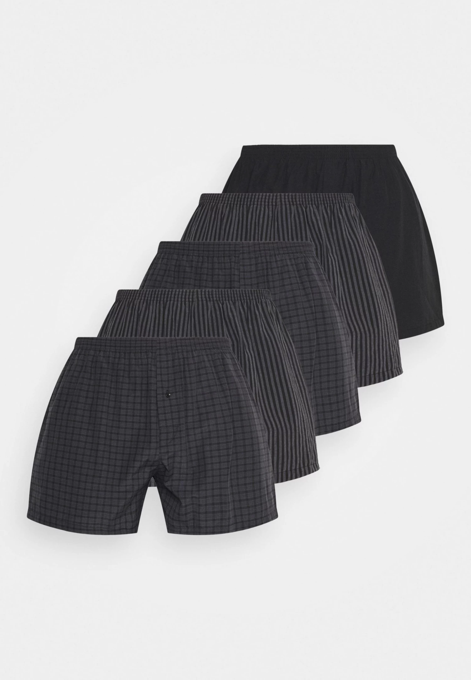 Pier One 5 Pack - Boxershort - Black/Dark Grey 3 Pier One 5 Pack - Boxershort - Black/Dark Grey