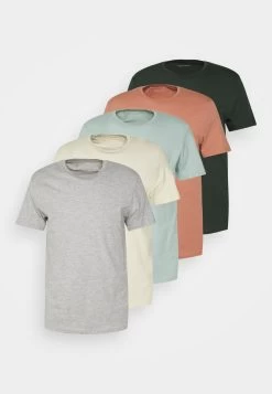 Pier One 5 Pack - T-Shirt Basic - Stone/Blue/Mottled Light Grey - -Pier One 42cda703336d4dcb8711b4fa15410f2e
