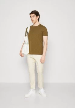 Pier One 5 Pack - T-Shirt Basic - Black/Light Blue/Khaki/Mint/Beige