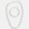 Pier One Set Unisex - Ketting - Silver-Coloured -Pier One 5466d22e6c454c09a0b9f95aa09e9a34