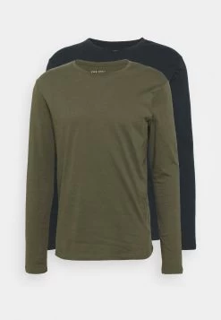 Pier One 2 Pack - Longsleeve - Olive/Dark Blue -Pier One 6a7de77a56f84556b3881a12d29e9a91