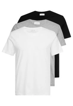 Pier One 3 Pack- T-Shirt Basic - White/Black/Light Grey -Pier One 6bfa49ac23d34d11869dc6bfe2e89626