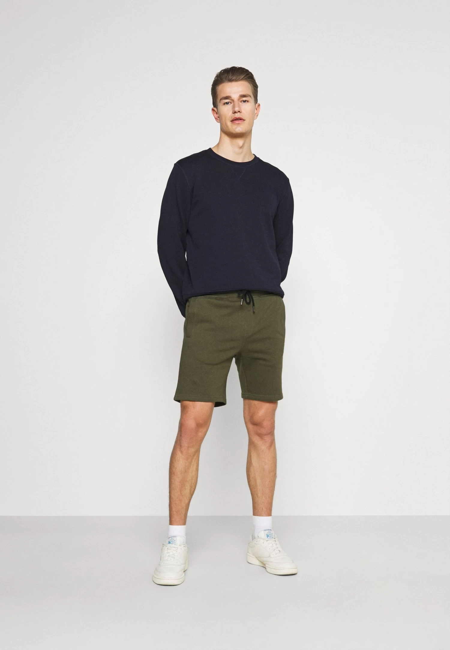 Pier One 2 Pack - Shorts - Black/Olive 3 Pier One 2 Pack - Shorts - Black/Olive