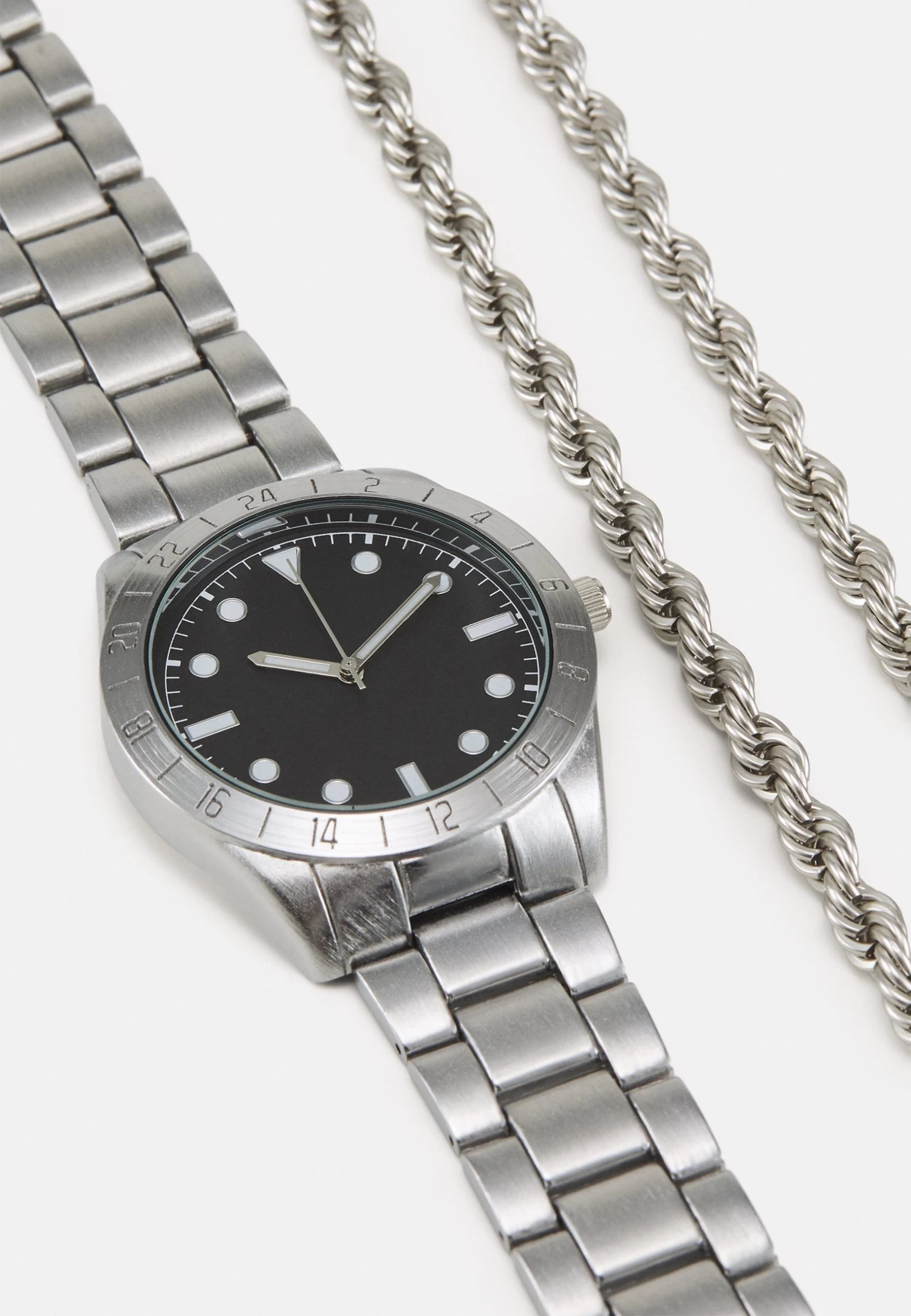 Pier One Set - Ketting - Silver-Coloured/Black 8 Pier One Set - Ketting - Silver-Coloured/Black - Afbeelding 6