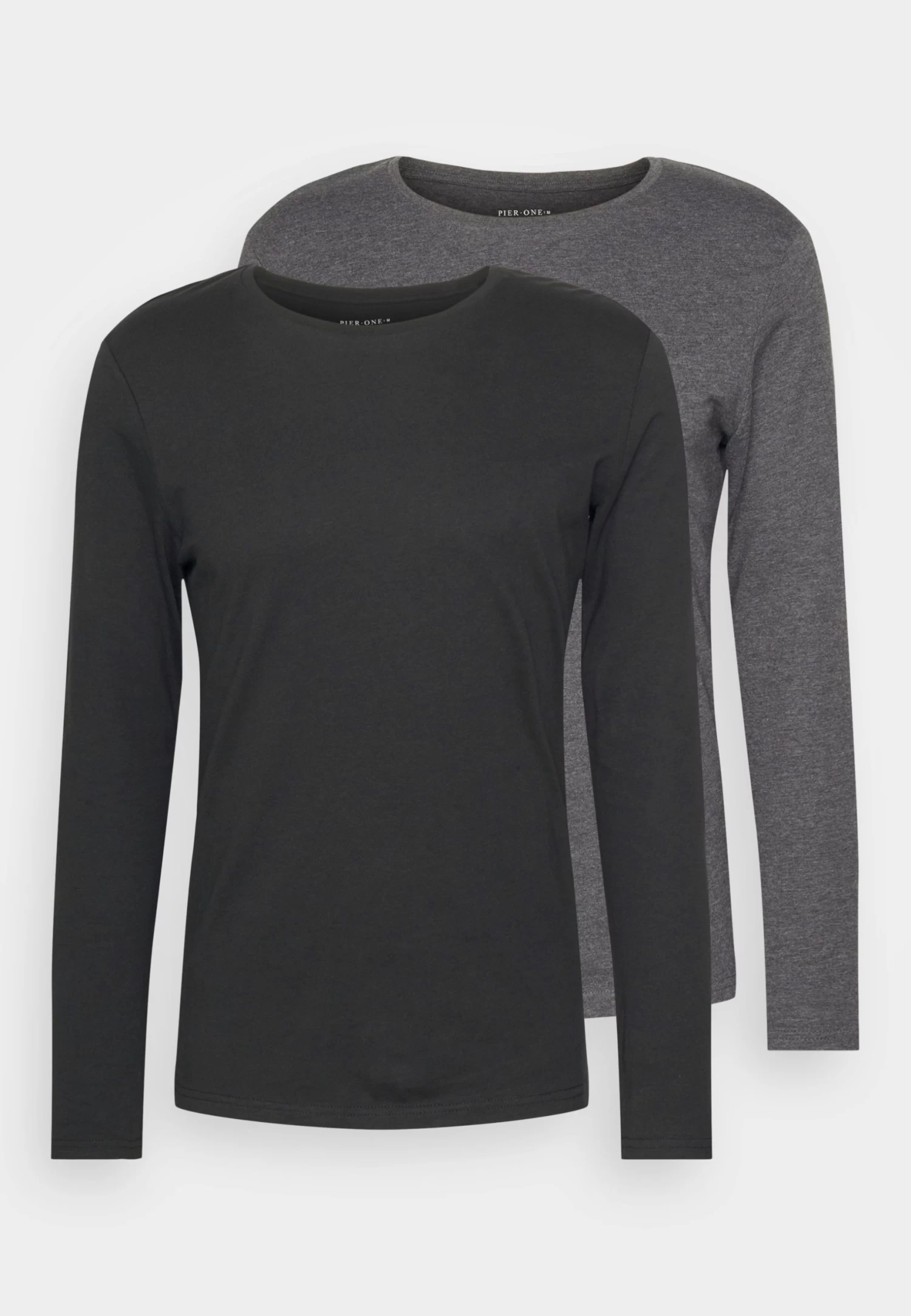 Pier One 2 Pack - Longsleeve - Black/Mottled Dark Grey 7 Pier One 2 Pack - Longsleeve - Black/Mottled Dark Grey - Afbeelding 5