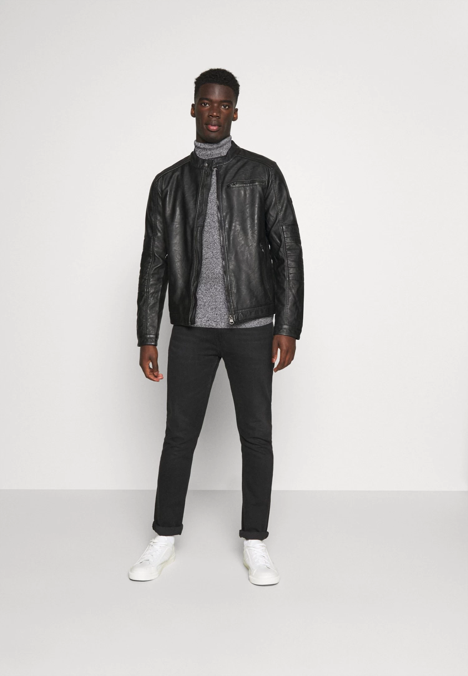 Pier One Muscle Fit Turtle - Trui - Mottled Grey 4 Pier One Muscle Fit Turtle - Trui - Mottled Grey - Afbeelding 2