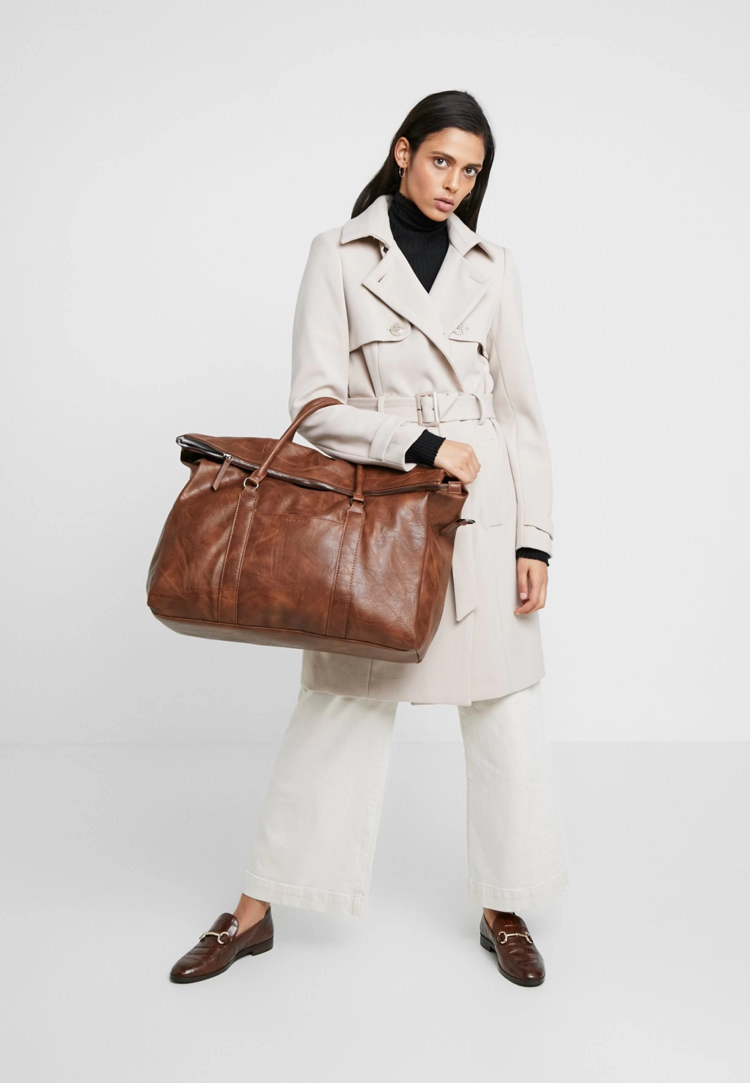 Pier One Unisex - Weekendtas - Dark Brown 4 Pier One Unisex - Weekendtas - Dark Brown - Afbeelding 2