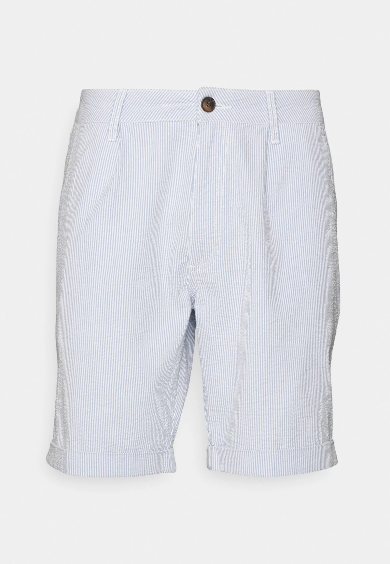 Pier One Pleated Seersucker Short - Shorts - Blue 6 Pier One Pleated Seersucker Short - Shorts - Blue - Afbeelding 4