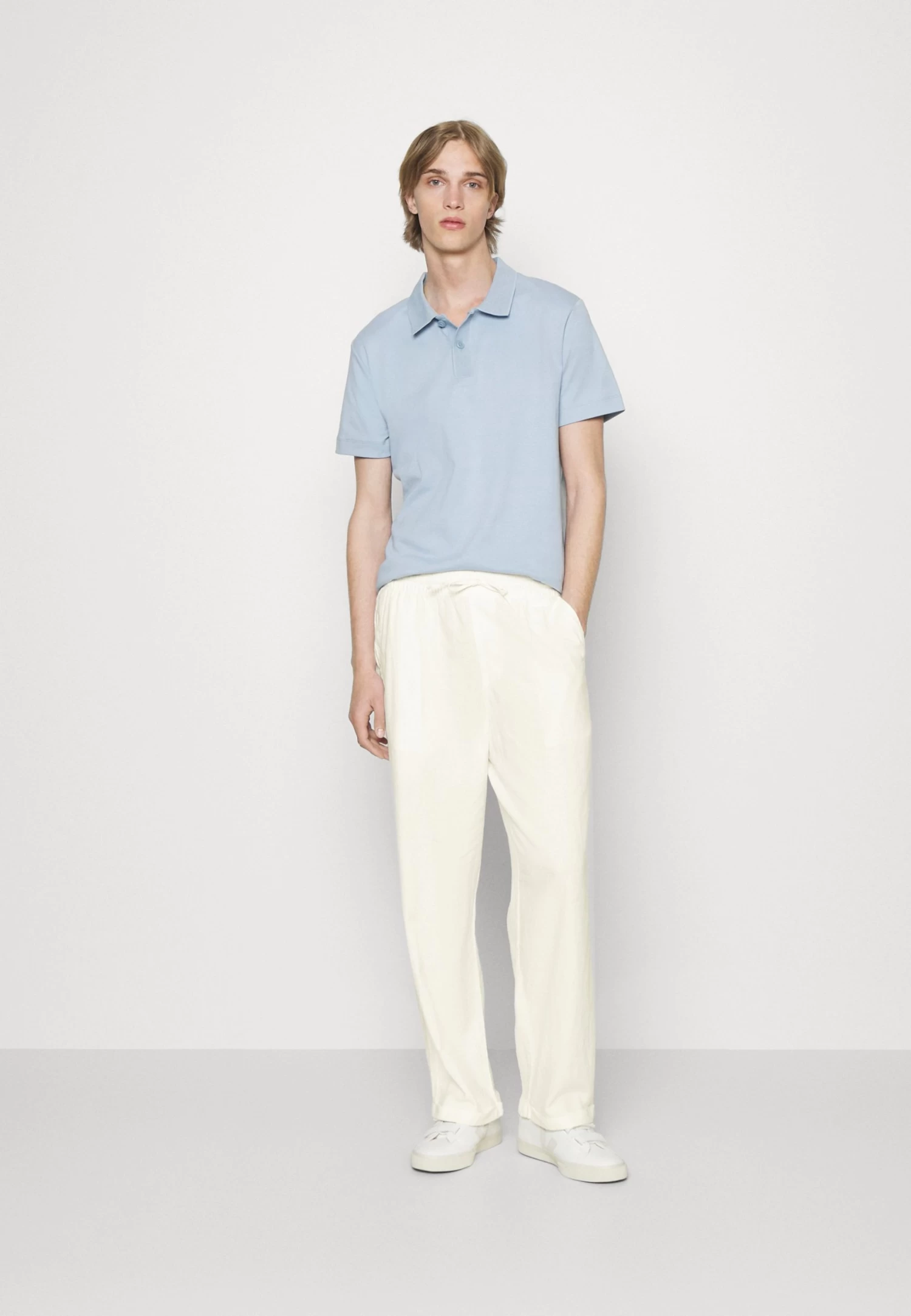 Pier One Drawcord Trousers Linen Blend - Broek - White 4 Pier One Drawcord Trousers Linen Blend - Broek - White - Afbeelding 2