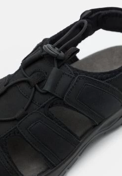 Pier One Leather - Outdoorsandalen - Black -Pier One ab894321bfec480fbf3db5c6bf0d1f1f