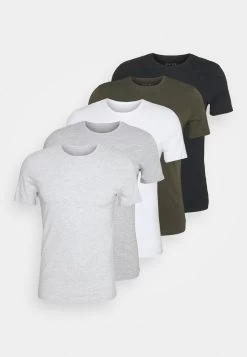 Pier One 5 Pack - T-Shirt Basic - Black/White/Light Grey -Pier One af2e3648ccfd4b198cd51d1c4b807340