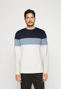 Pier One Sweater - Blue/Off-White/Grey
