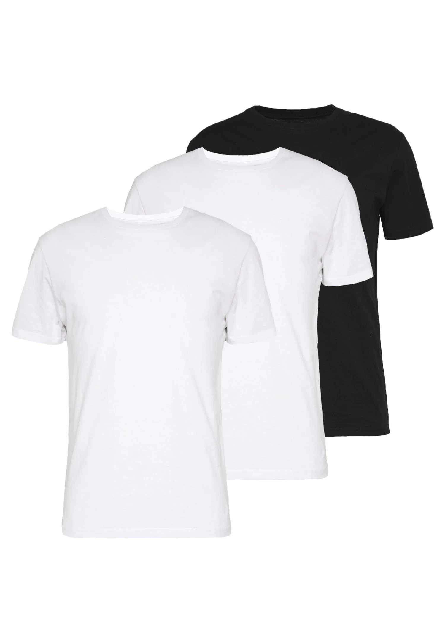 Pier One 3 Pack - T-Shirt Basic -Black/ White 3 Pier One 3 Pack - T-Shirt Basic -Black/ White