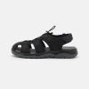 Pier One Leather - Outdoorsandalen - Black -Pier One d8ea1f69a05246c6b6efa7fde8b22d3e