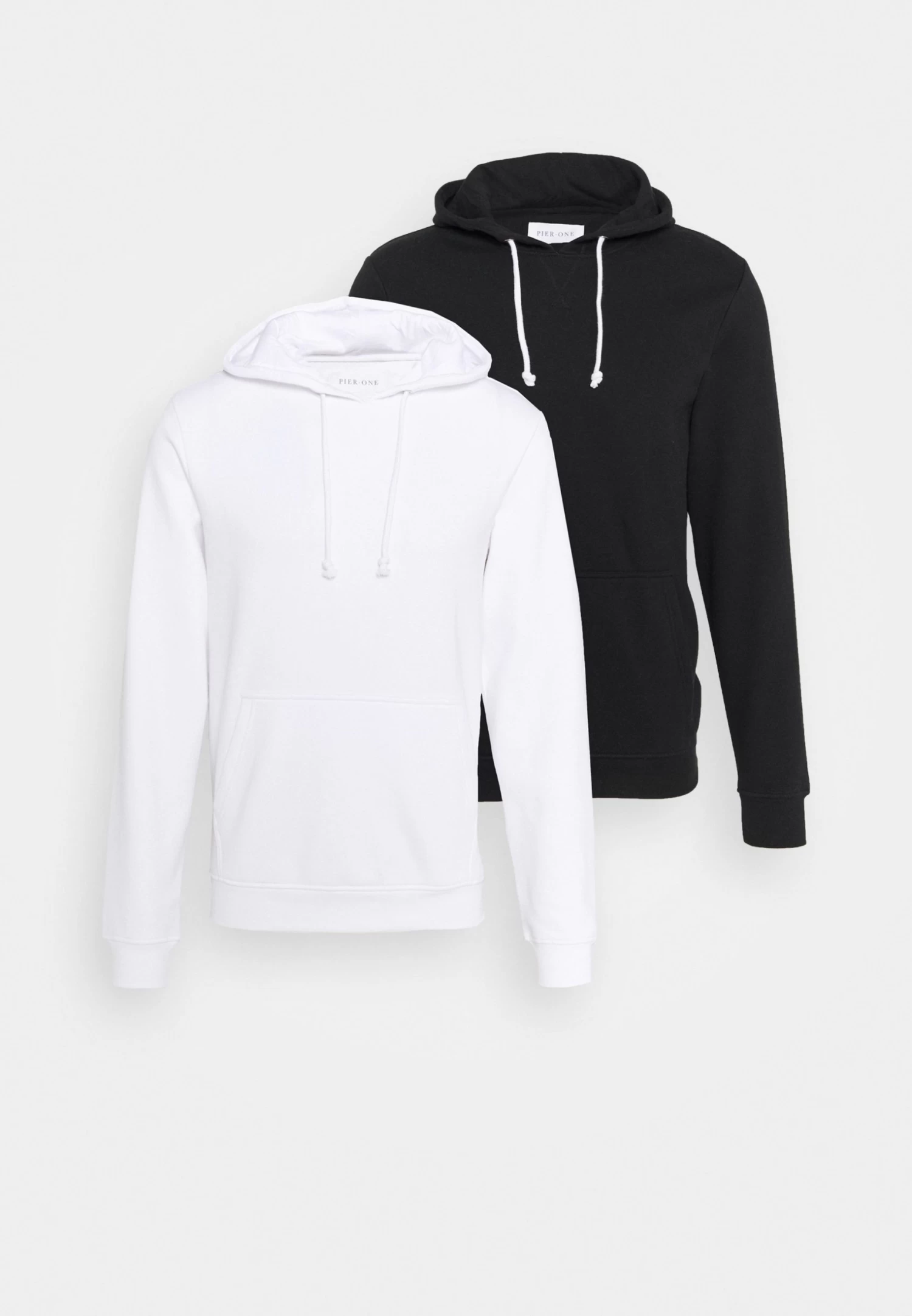 Pier One 2 Pack - Hoodie - Black/White 3 Pier One 2 Pack - Hoodie - Black/White